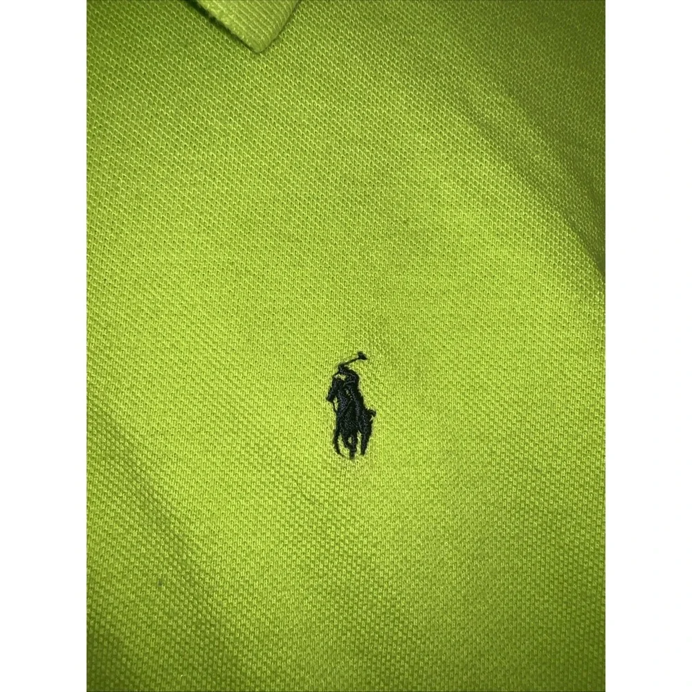 Polo Ralph Lauren Lime Green Short Sleeve Blue Pony Short Sleeve~Large